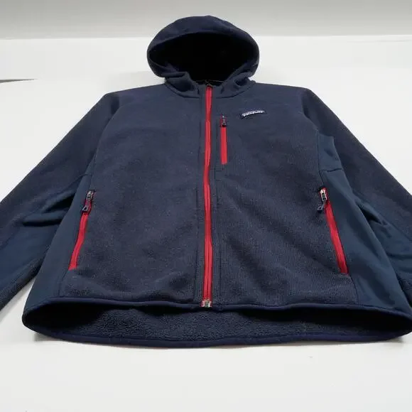 Patagonia Men’s Performance Better Sweater Hoody Blue/Navy Red Zippers Size M - Picture 3 of 12